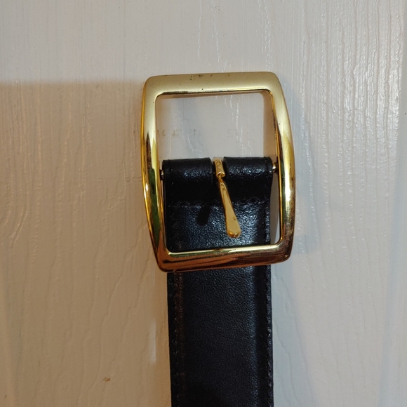 Black Leather Belt Mens - Picture 1 of 4